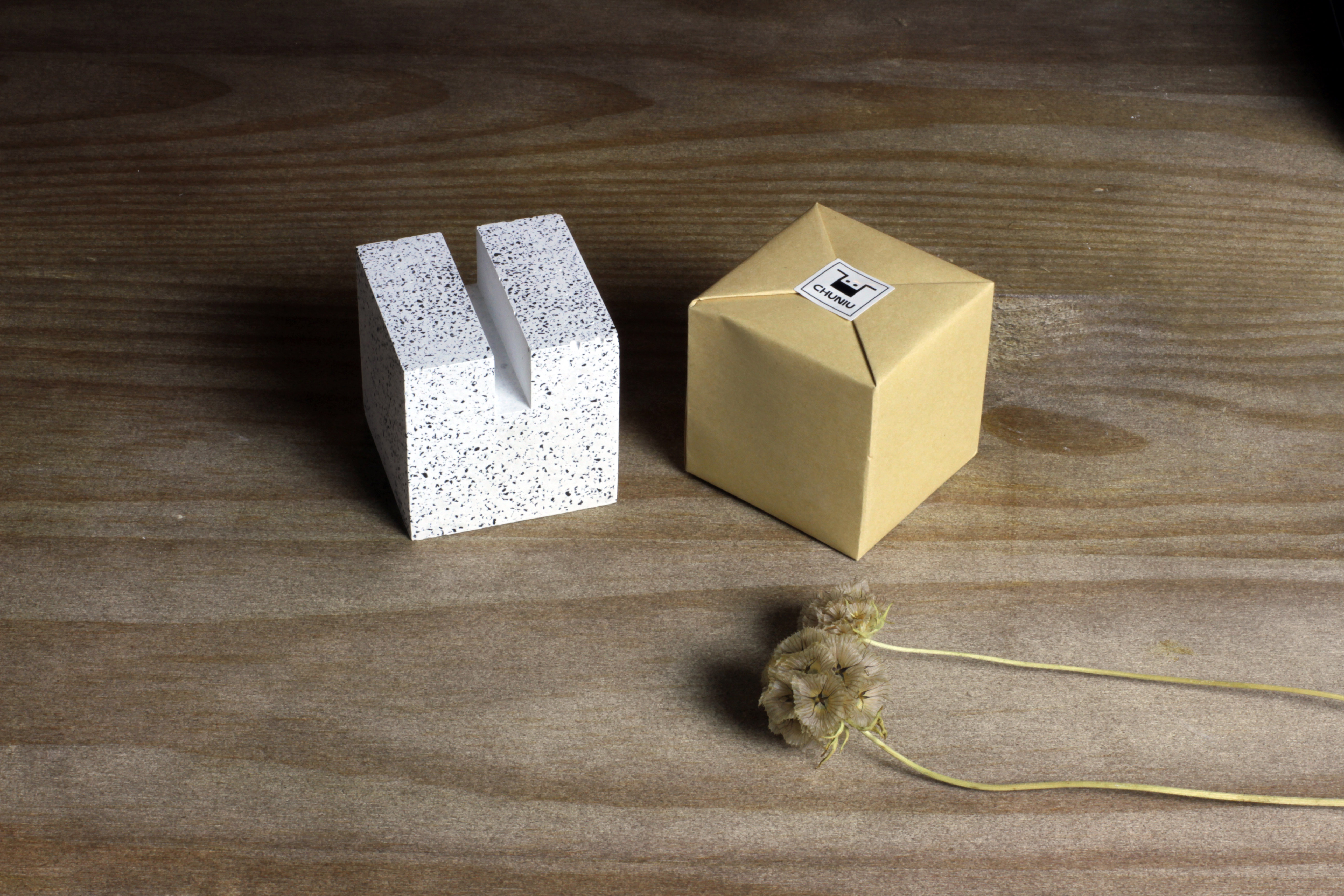 Terrazzo，Clear cement，original，Business card holder，Mobile phone holder，