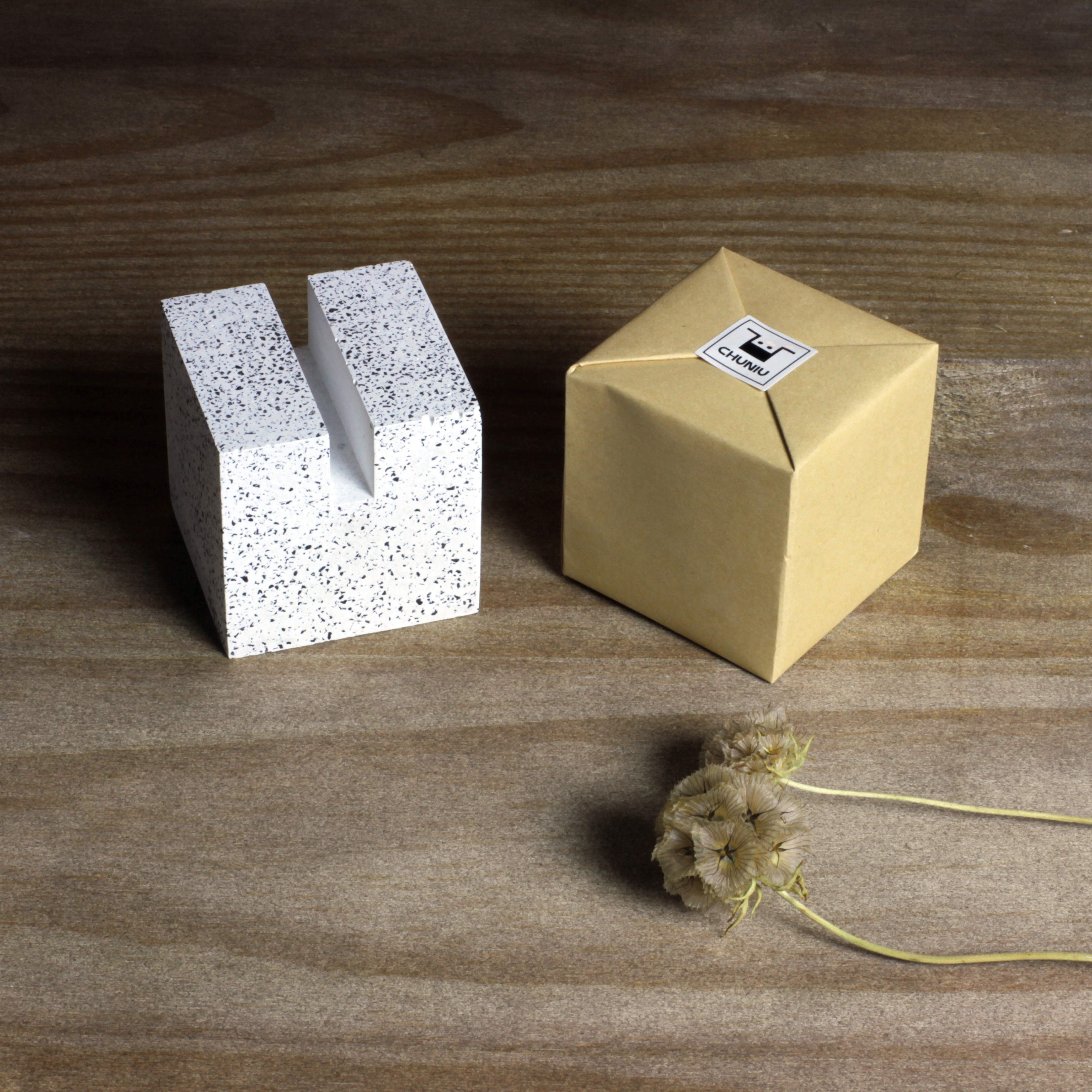 Terrazzo，Clear cement，original，Business card holder，Mobile phone holder，