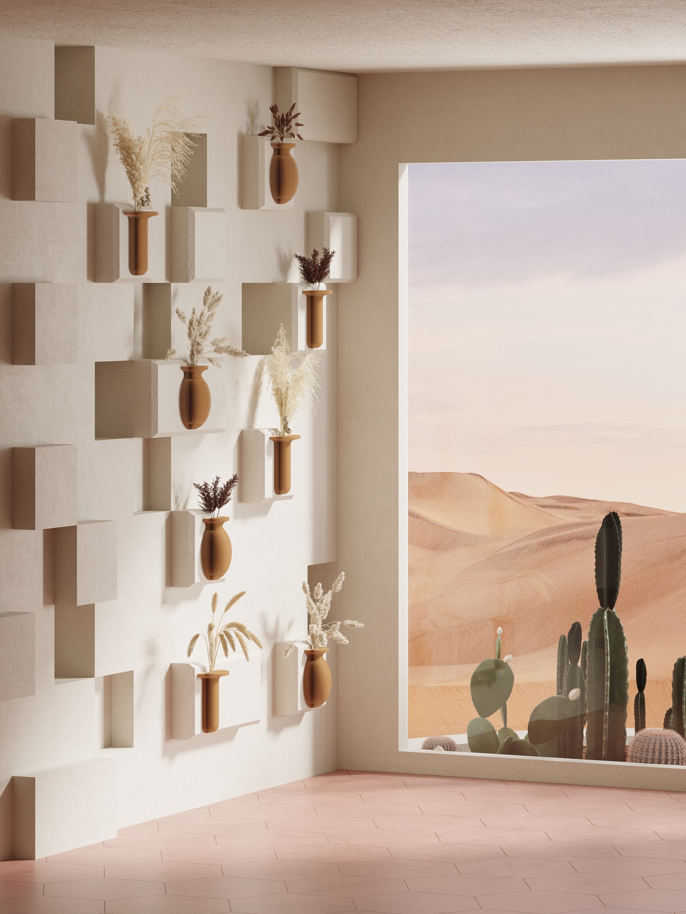 Paper flower device，Paper vase，Original design，Wall storage，Simple, elegant and high appearance value，vase，Penumbra flower，Organ paper home，