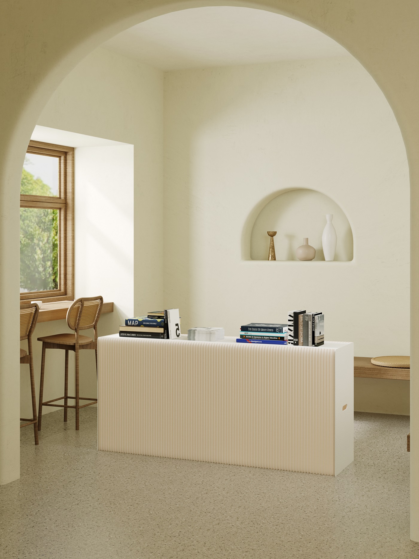 Display rack，Strip stand，Original design，good-looking，Uniqueness，Organ paper structure，Creative paper furniture，Artistic atmosphere，