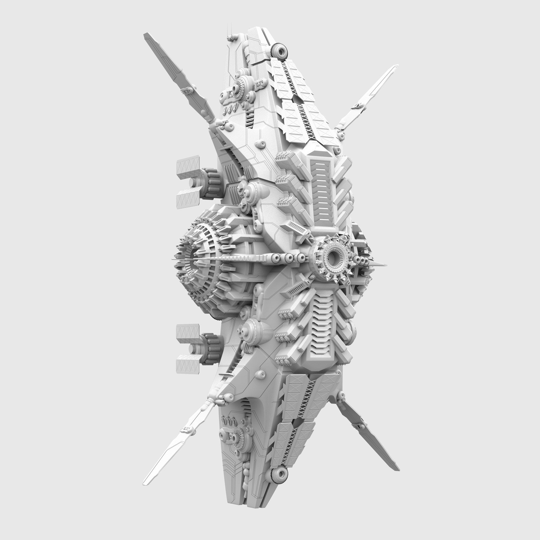 science fiction，arrival，Alien Ship ，modeling，Render，