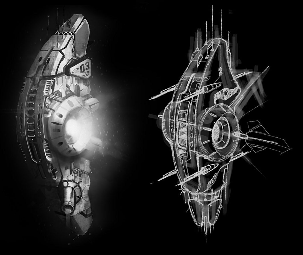 science fiction，arrival，Alien Ship ，modeling，Render，