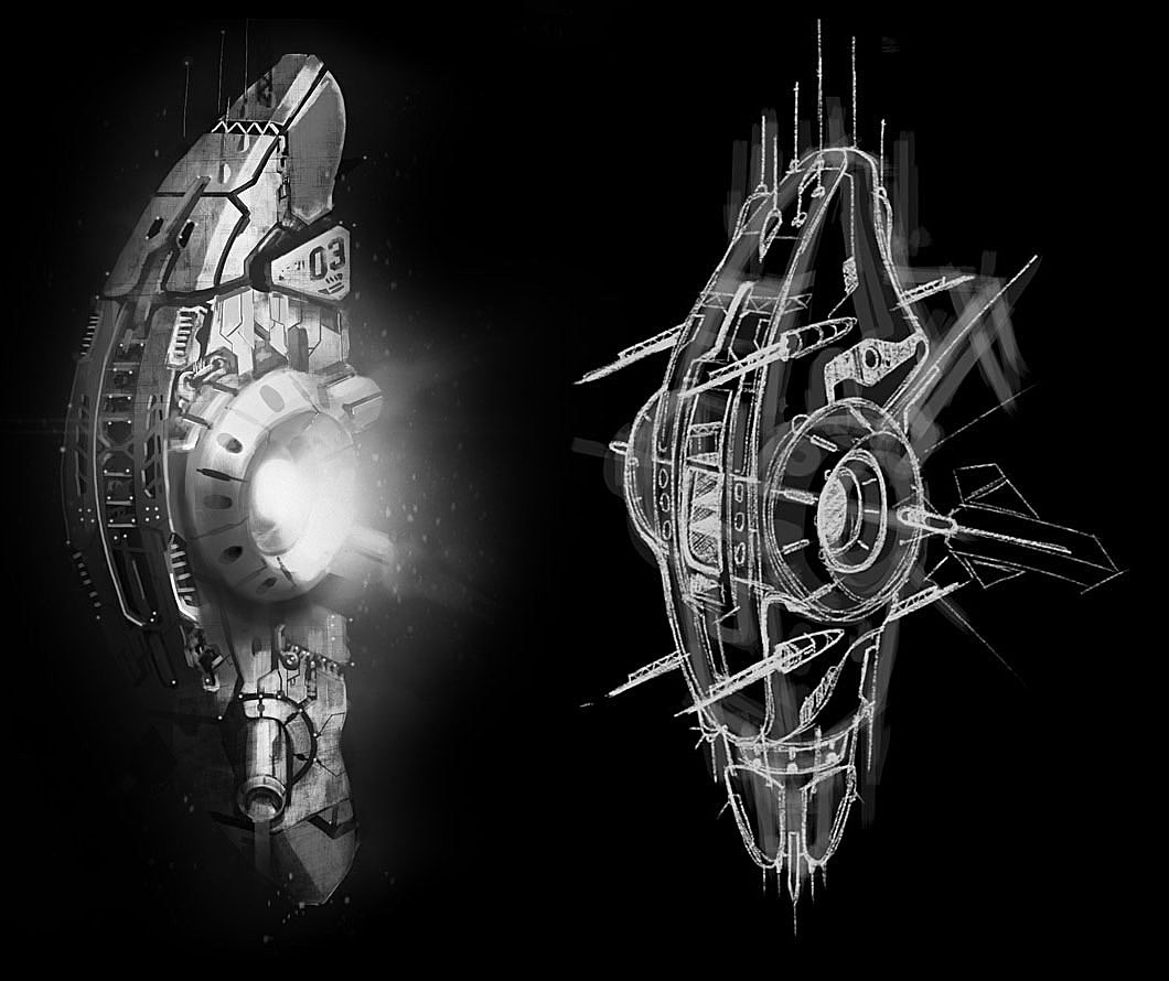 science fiction，arrival，Alien Ship ，modeling，Render，