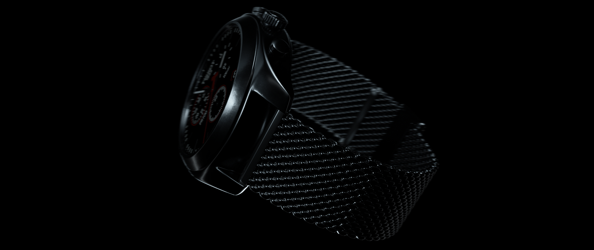 Tissot CGI，black，Wrist watch，3D modeling，