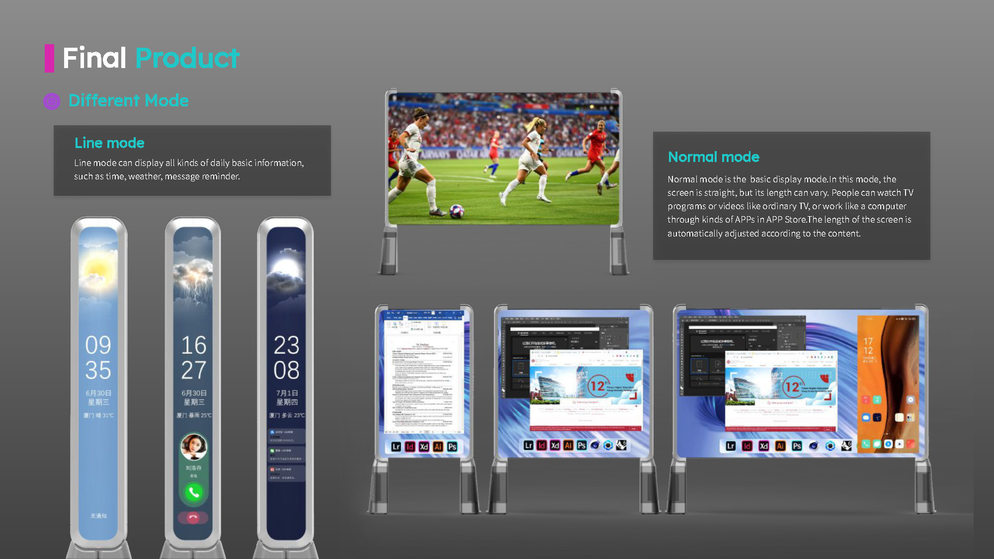 industrial design，UX design，television，Flexible screen，