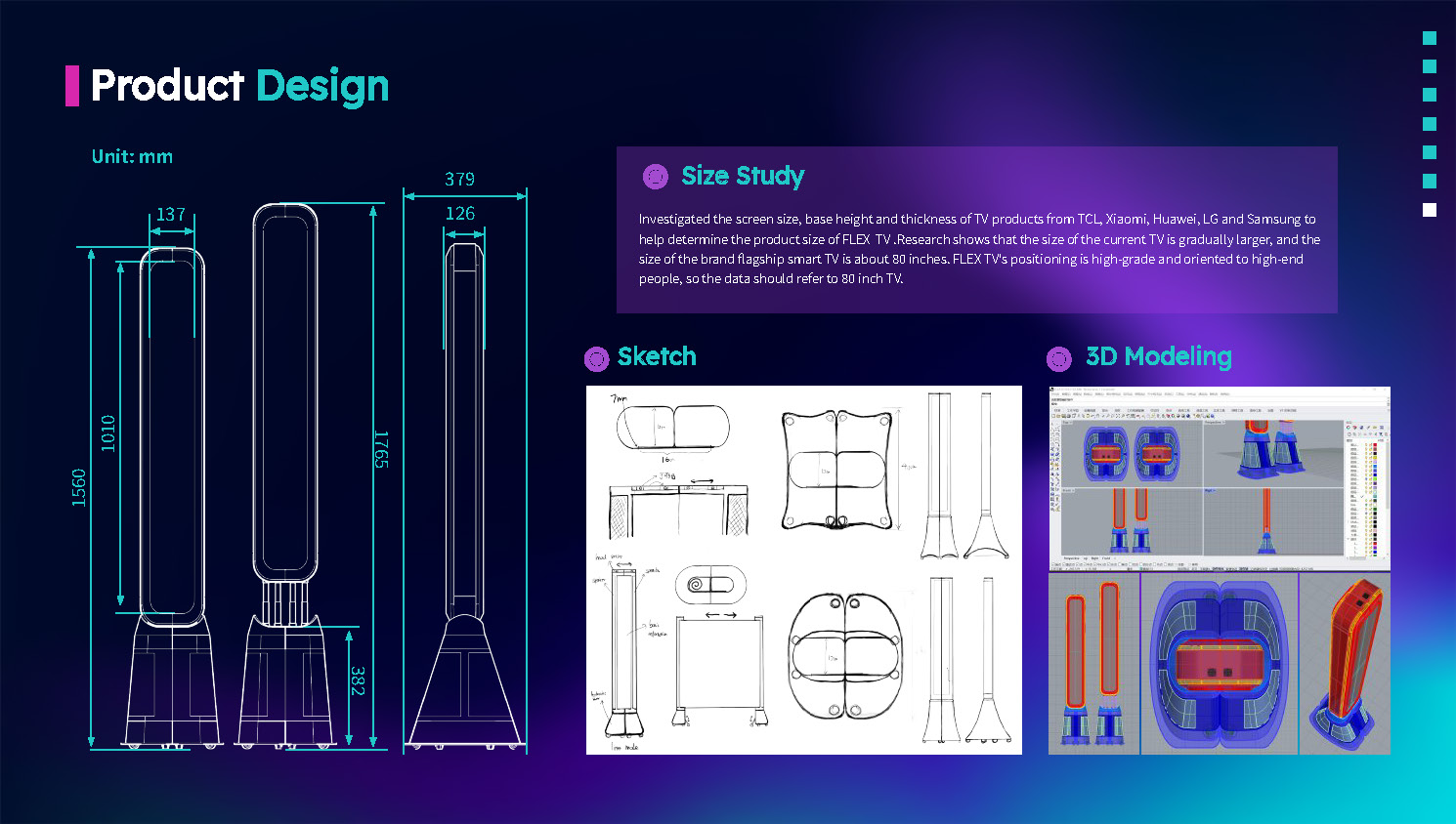 industrial design，UX design，television，Flexible screen，