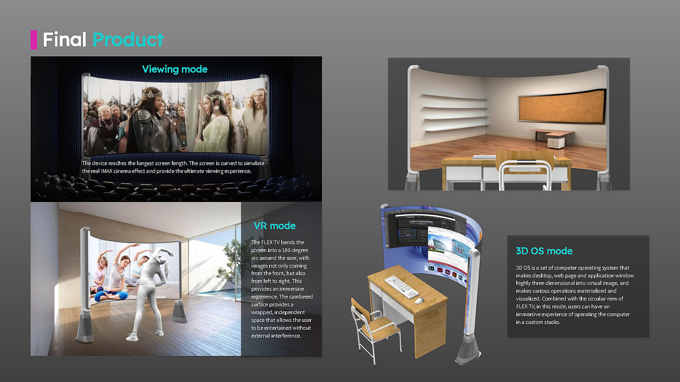 industrial design，UX design，television，Flexible screen，