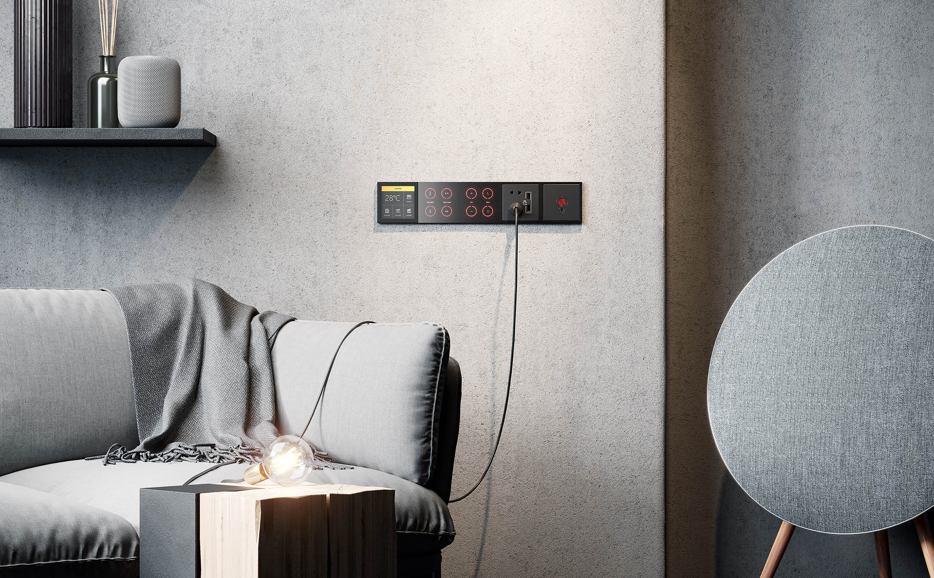 intelligent control，panel，Touch ，2021 red dot product design award，