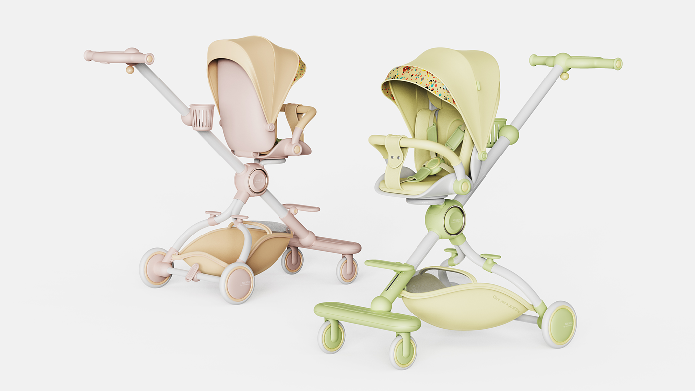 Mother and baby，Baby walking artifact，baby carriage，