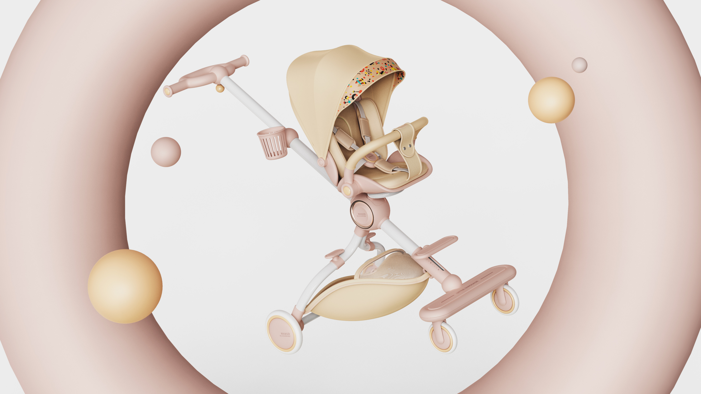 Mother and baby，Baby walking artifact，baby carriage，