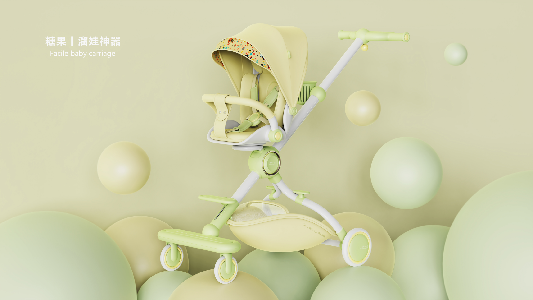 Mother and baby，Baby walking artifact，baby carriage，