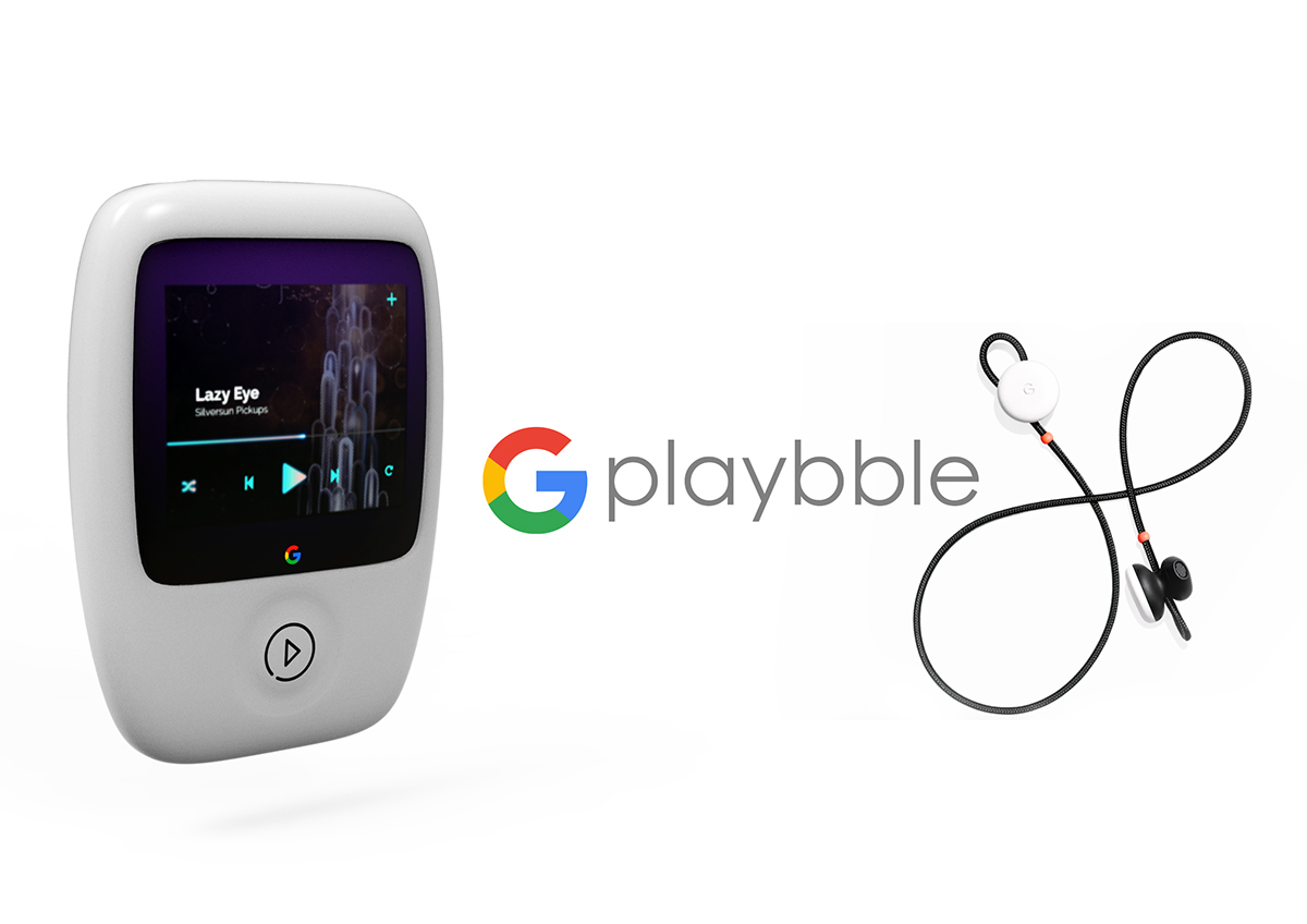 google，music player ，white，