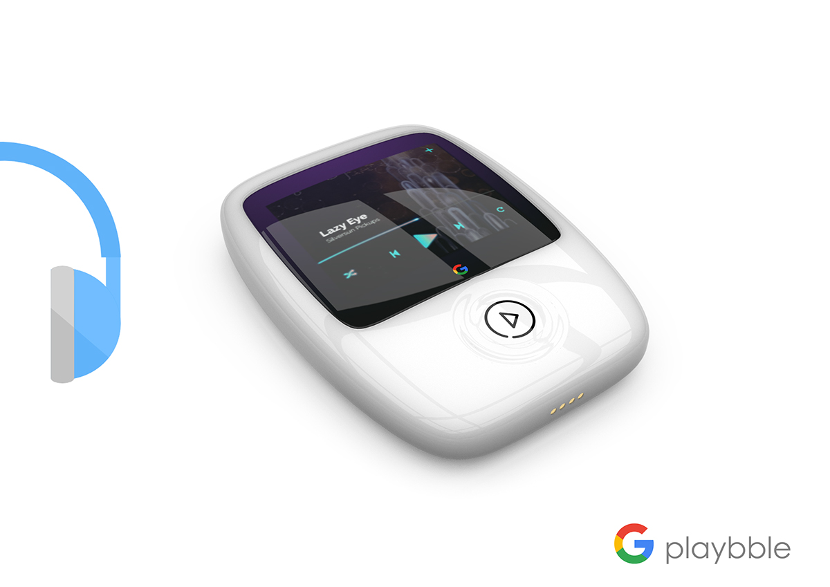 google，music player ，white，