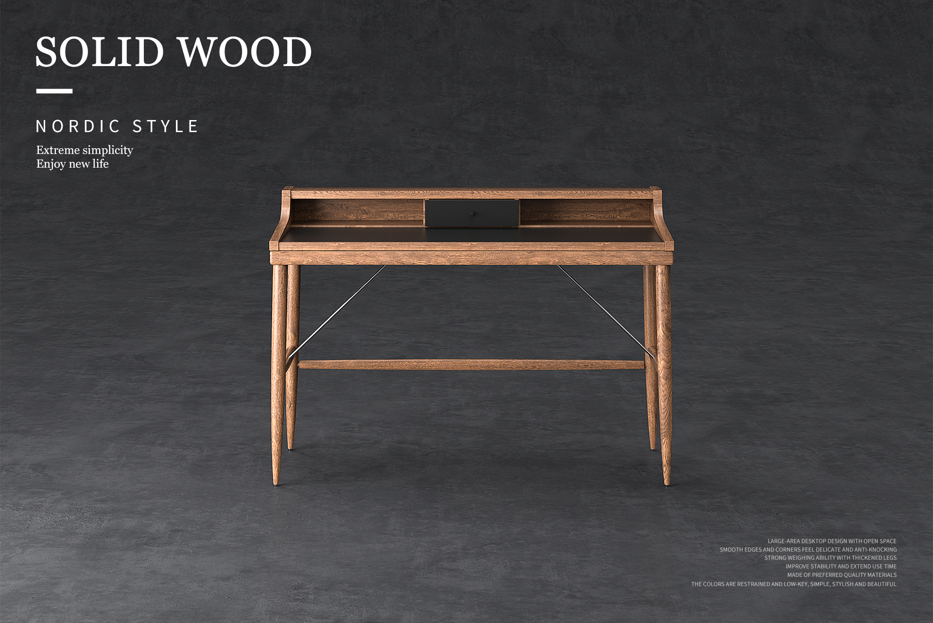 oc，keyshot，3D modeling，E-commerce rendering，Solid wood table，Simplicity，