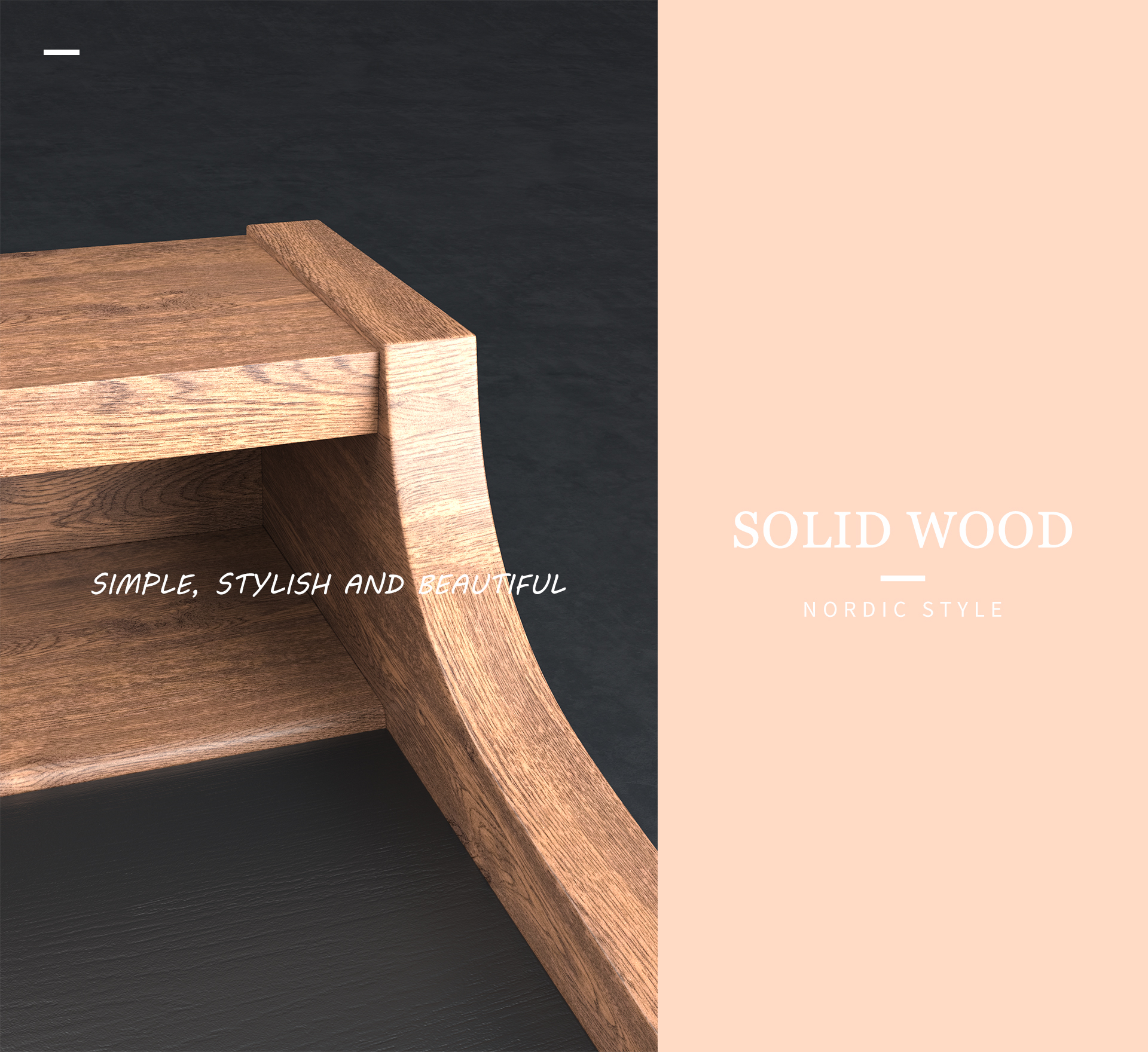 oc，keyshot，3D modeling，E-commerce rendering，Solid wood table，Simplicity，