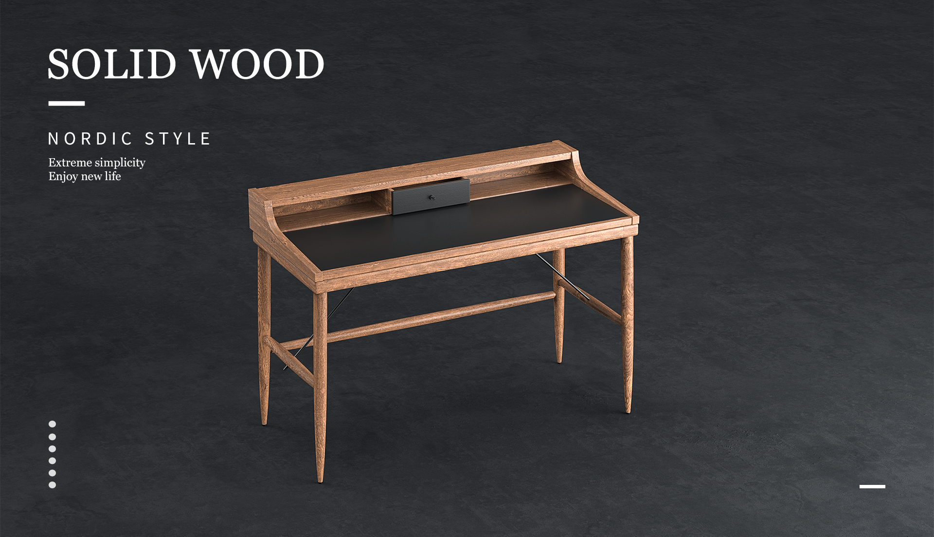 oc，keyshot，3D modeling，E-commerce rendering，Solid wood table，Simplicity，