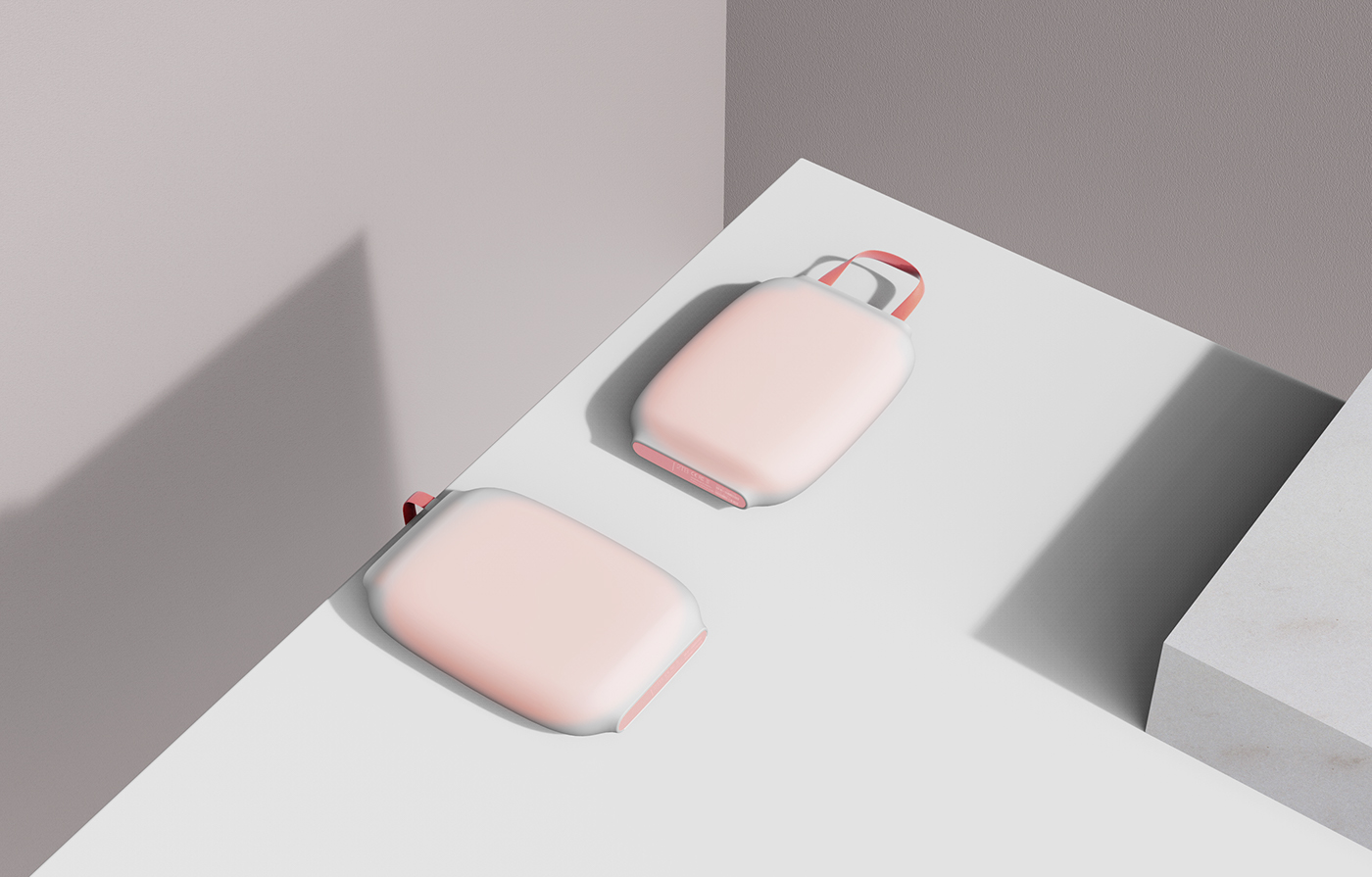 portable battery，Digital，Pink and tender，