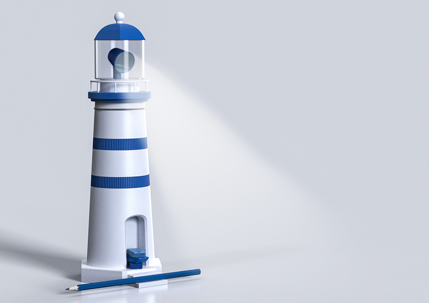 Desk lamp，lighthouse，