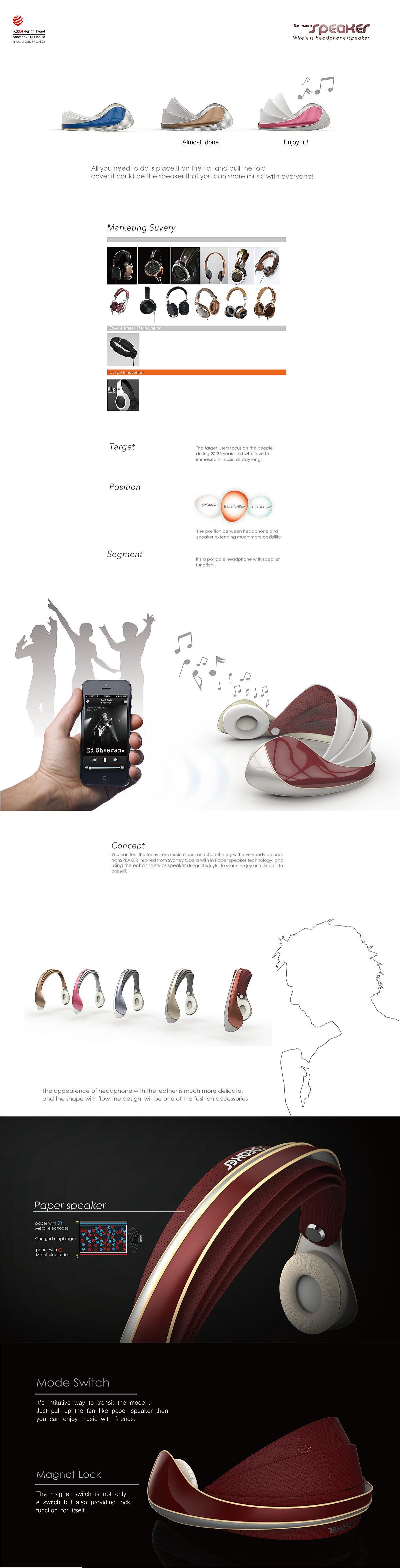 tranSPEAKER，headset，Beautiful sound，Headwear，