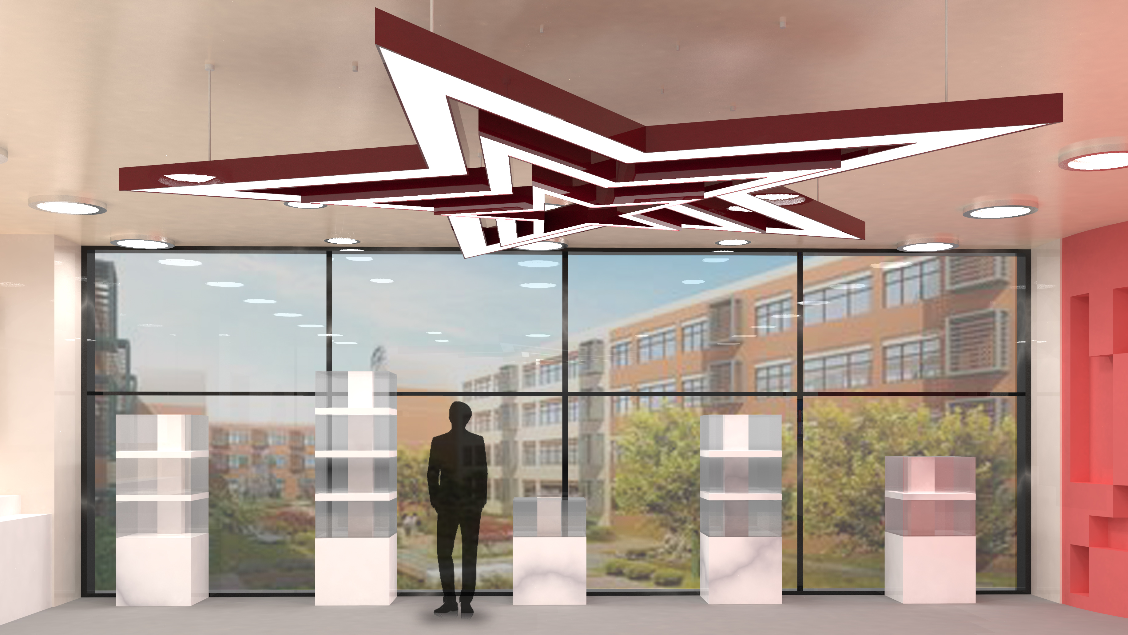 Exhibition hall design，indoor，