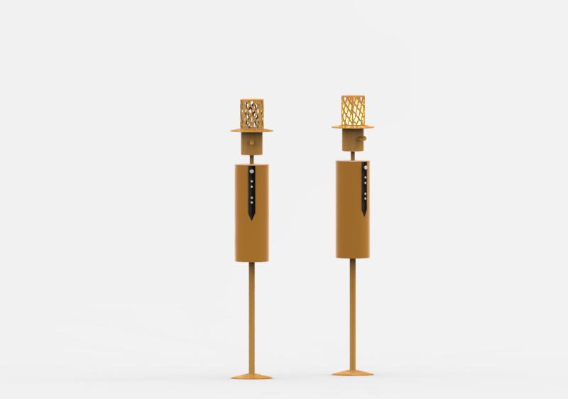 sound，a living room，Floor lamp，vertical，Doll guard，