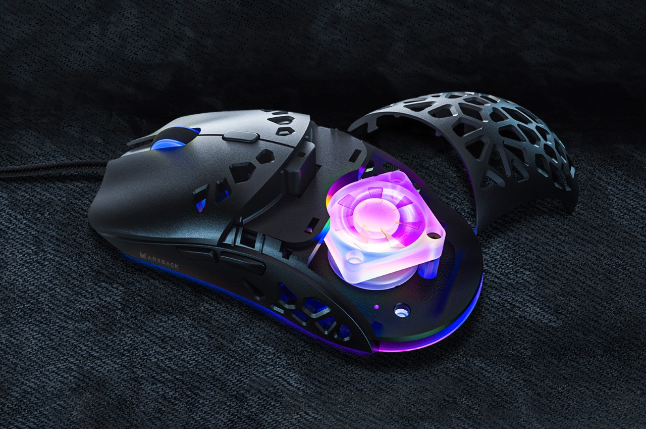 Marsback，light，Zephyr Pro，Hollow cage setting，black，mouse，