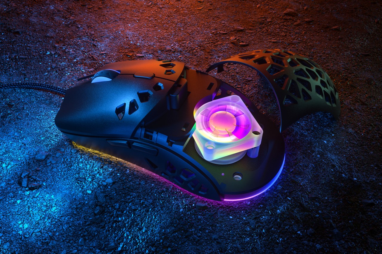 Marsback，light，Zephyr Pro，Hollow cage setting，black，mouse，