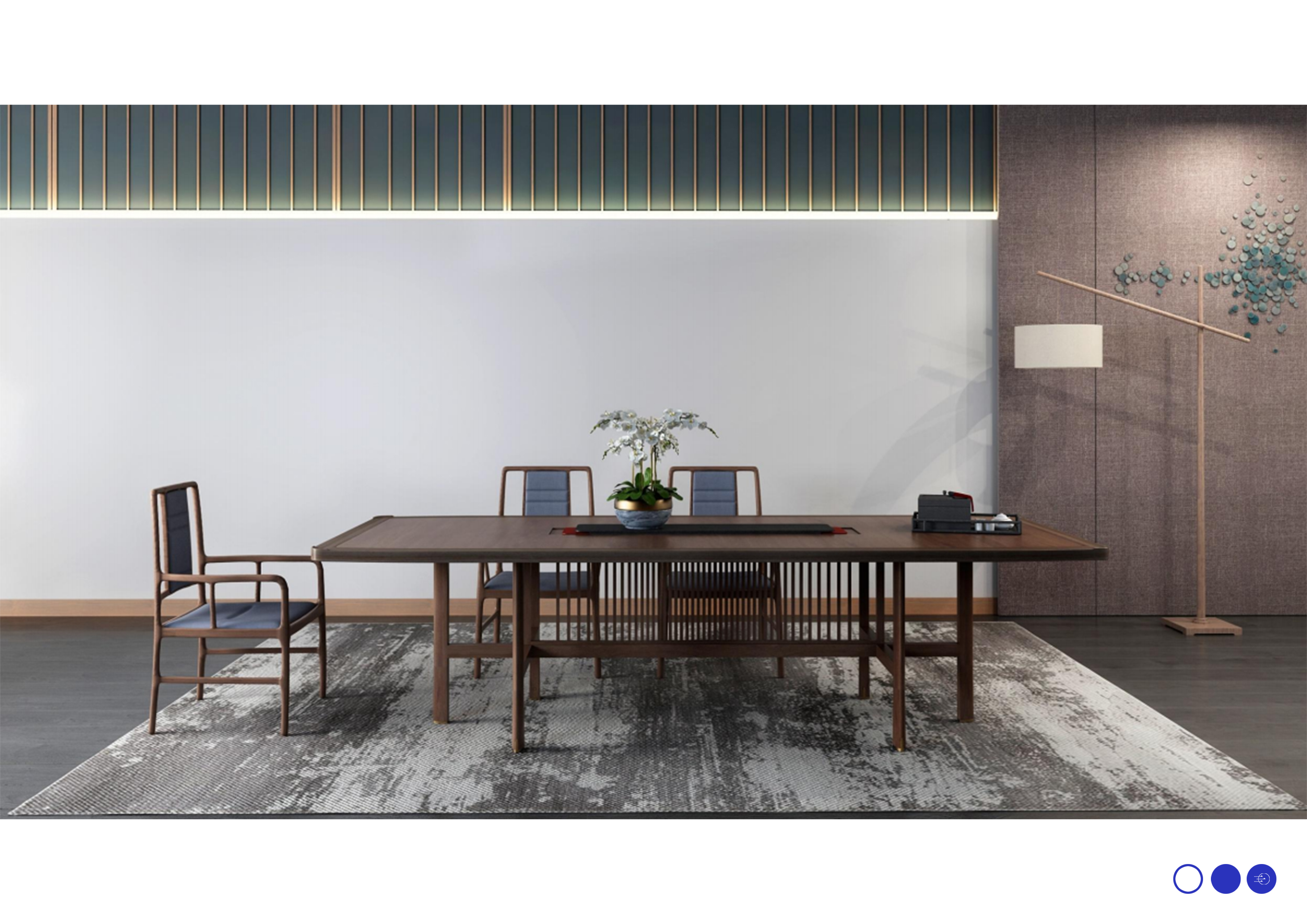 President Office，Office furniture ，Tea space，Meeting space，Solid wood platform，