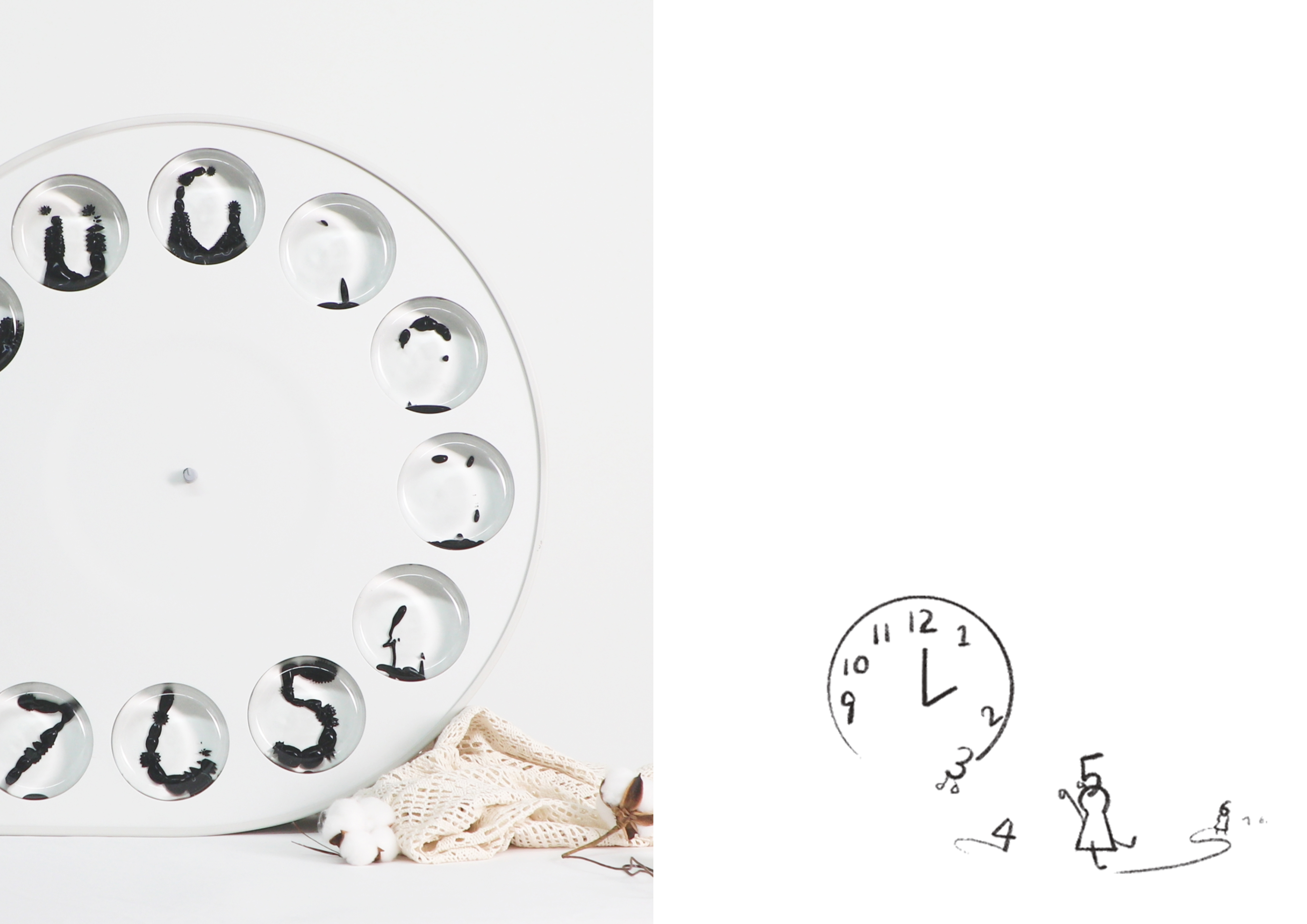 Interactive products，Magnetic fluid，Graduation project，Reflective design，Life series products，Clock，lamp，