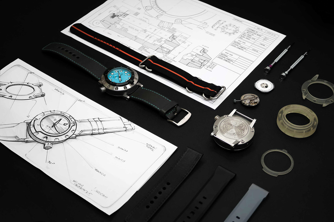 Garfish，Wrist watch，stainless steel，diving，