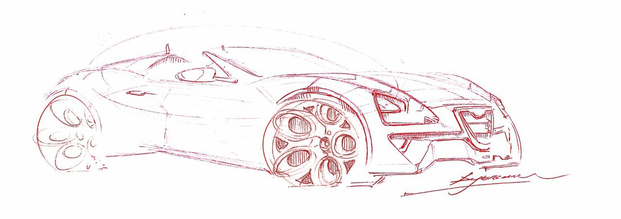 Line manuscript，automobile，high definition，Industrial hand drawing，