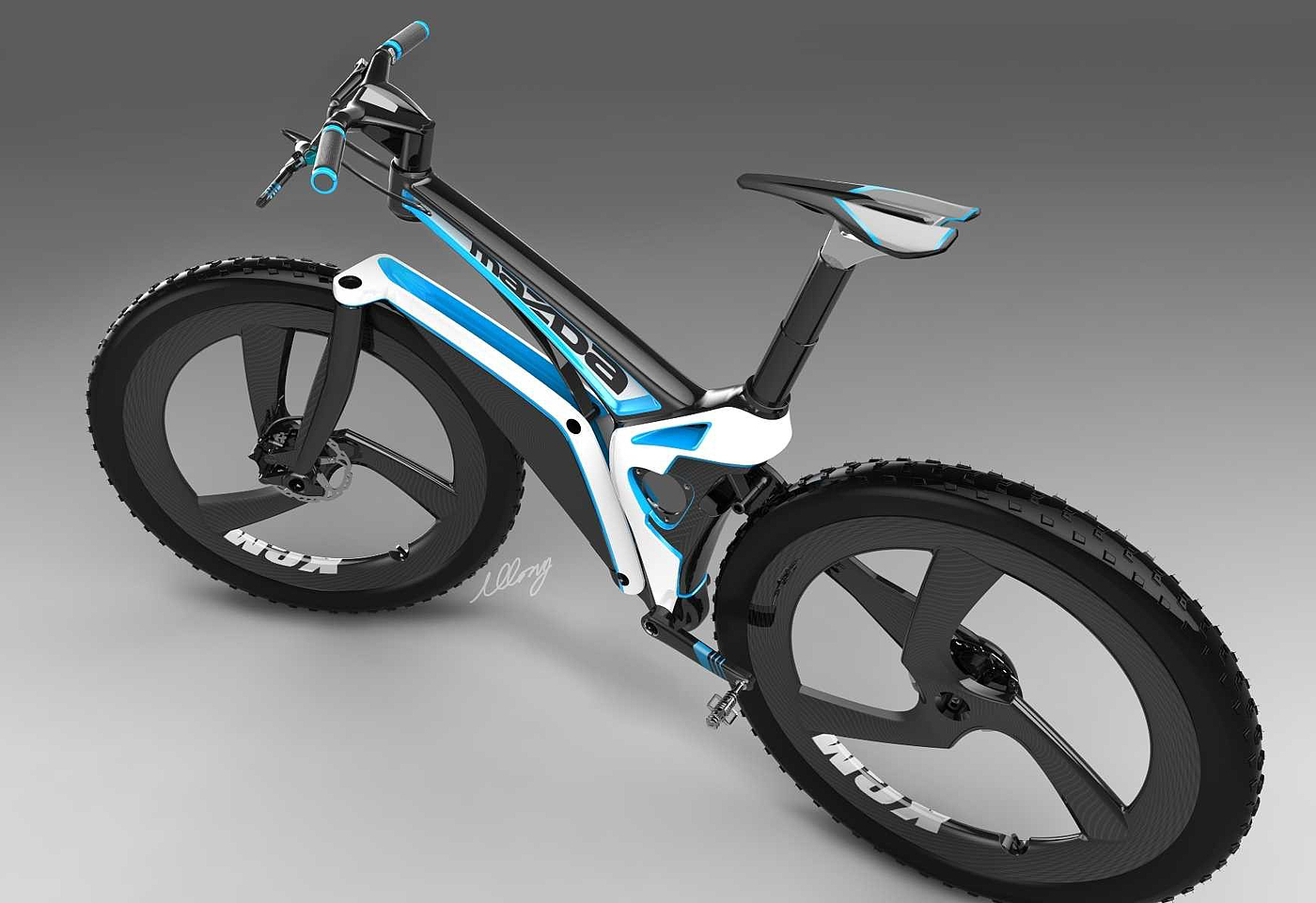 design scheme，Cross country bicycle，MAZDA XCM，Hand drawn manuscript，