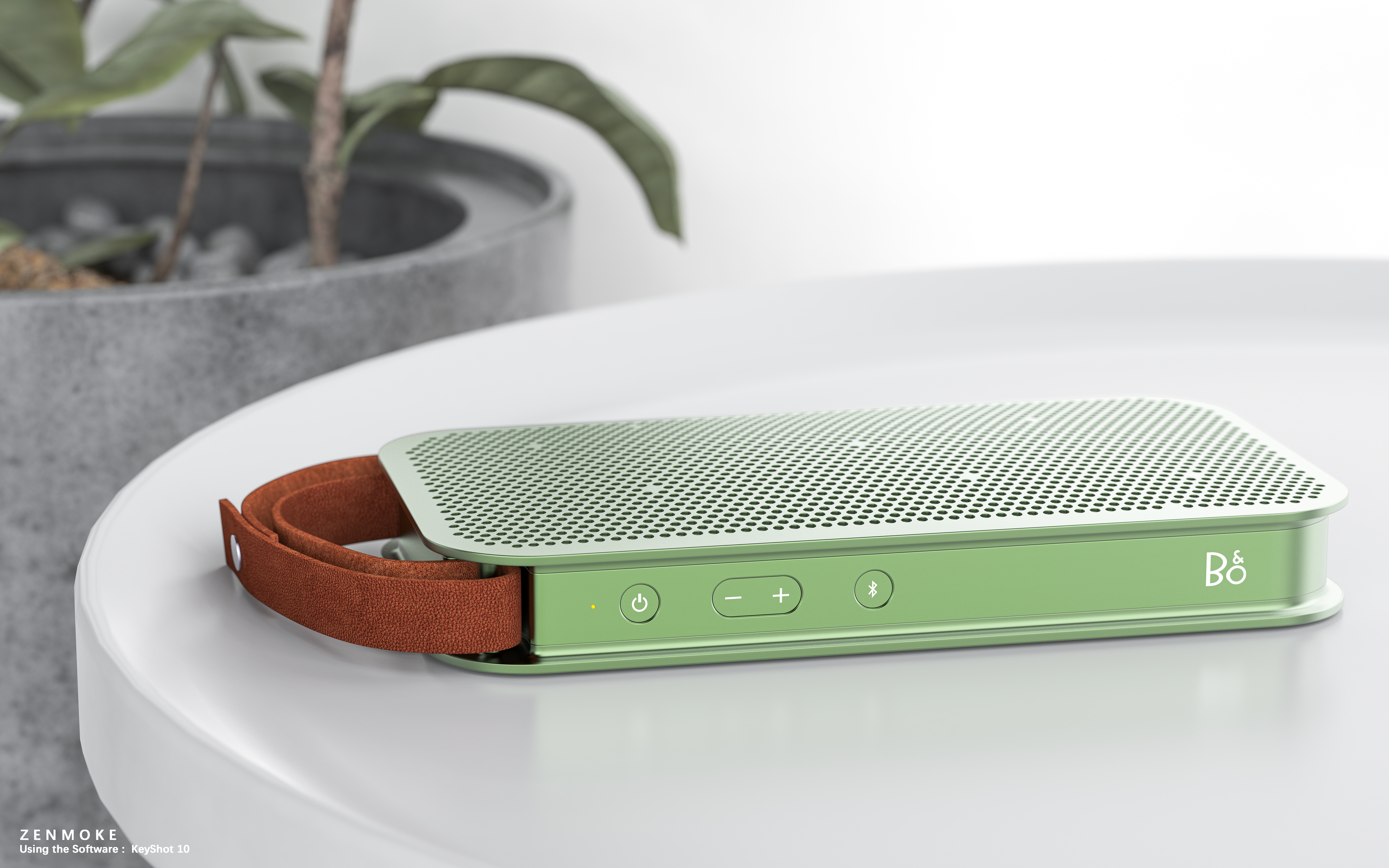 ZENMOKE，Keyshot rendering，B & O speaker，product design，industrial design，