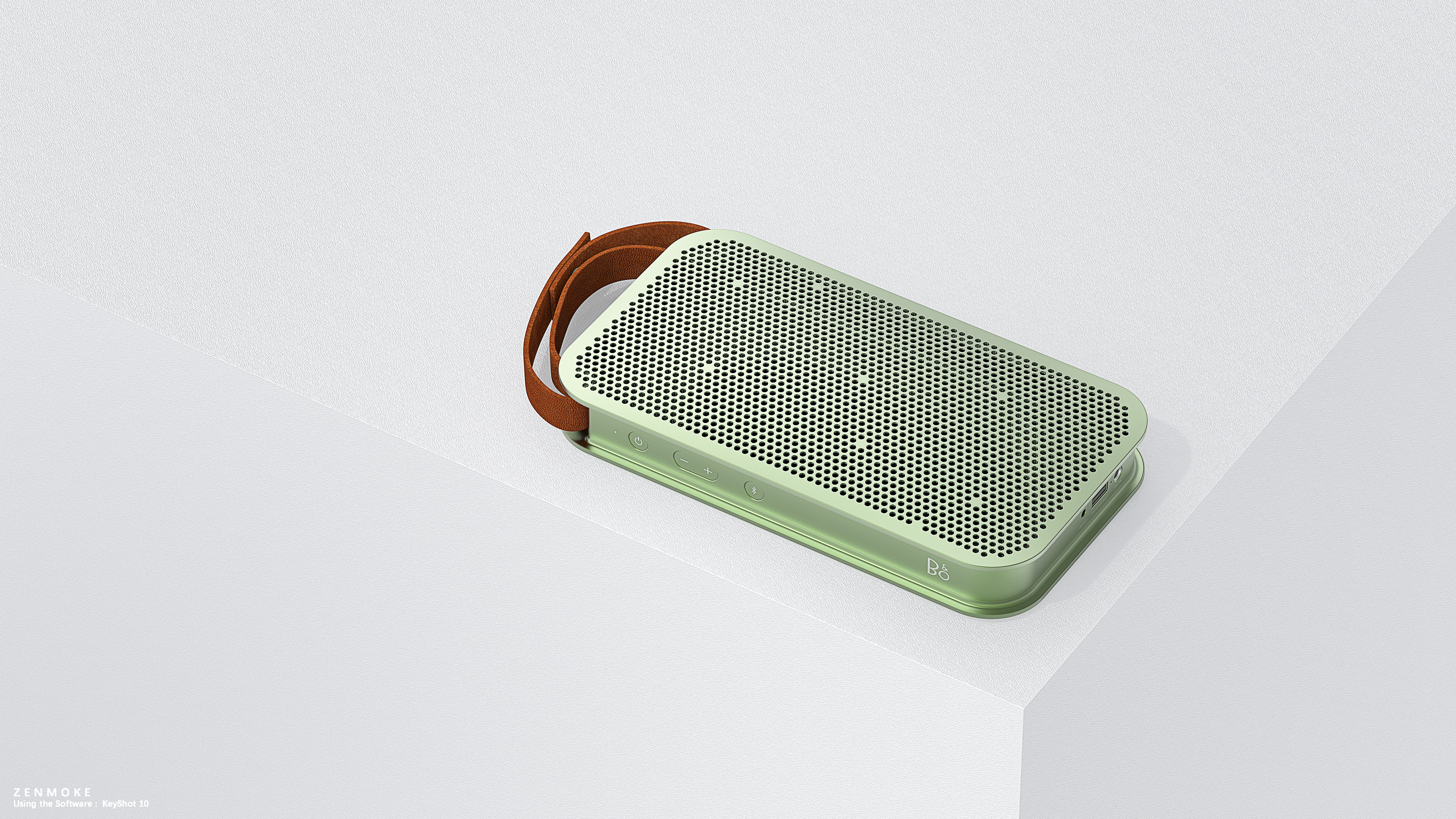 ZENMOKE，Keyshot rendering，B & O speaker，product design，industrial design，