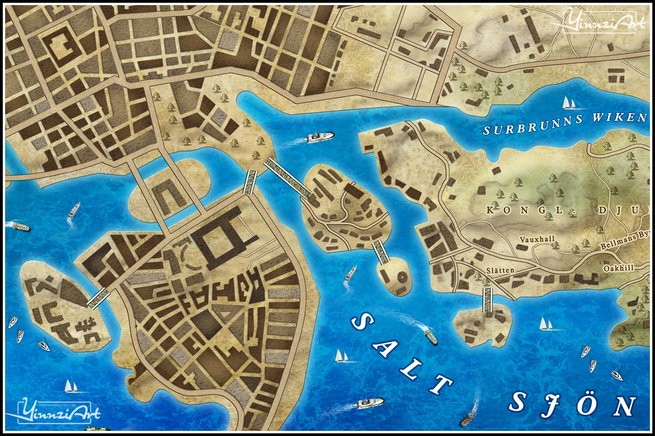 Illustration，Original painting，Game original，City illustration，Jigsaw puzzle，Map，poster，