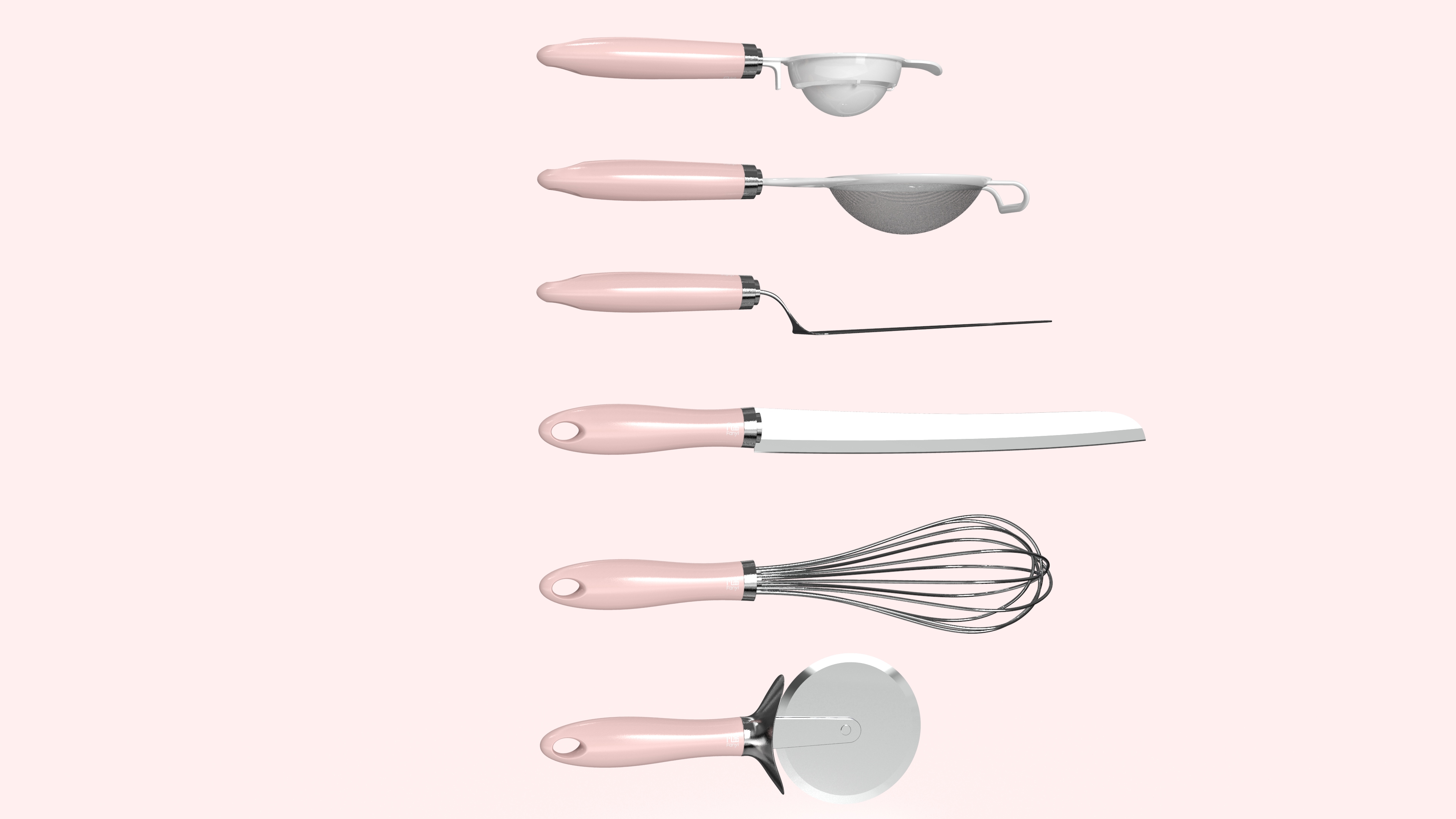 Baking tools, kitchen tools, knives, cakes, egg tarts, flour sieves，