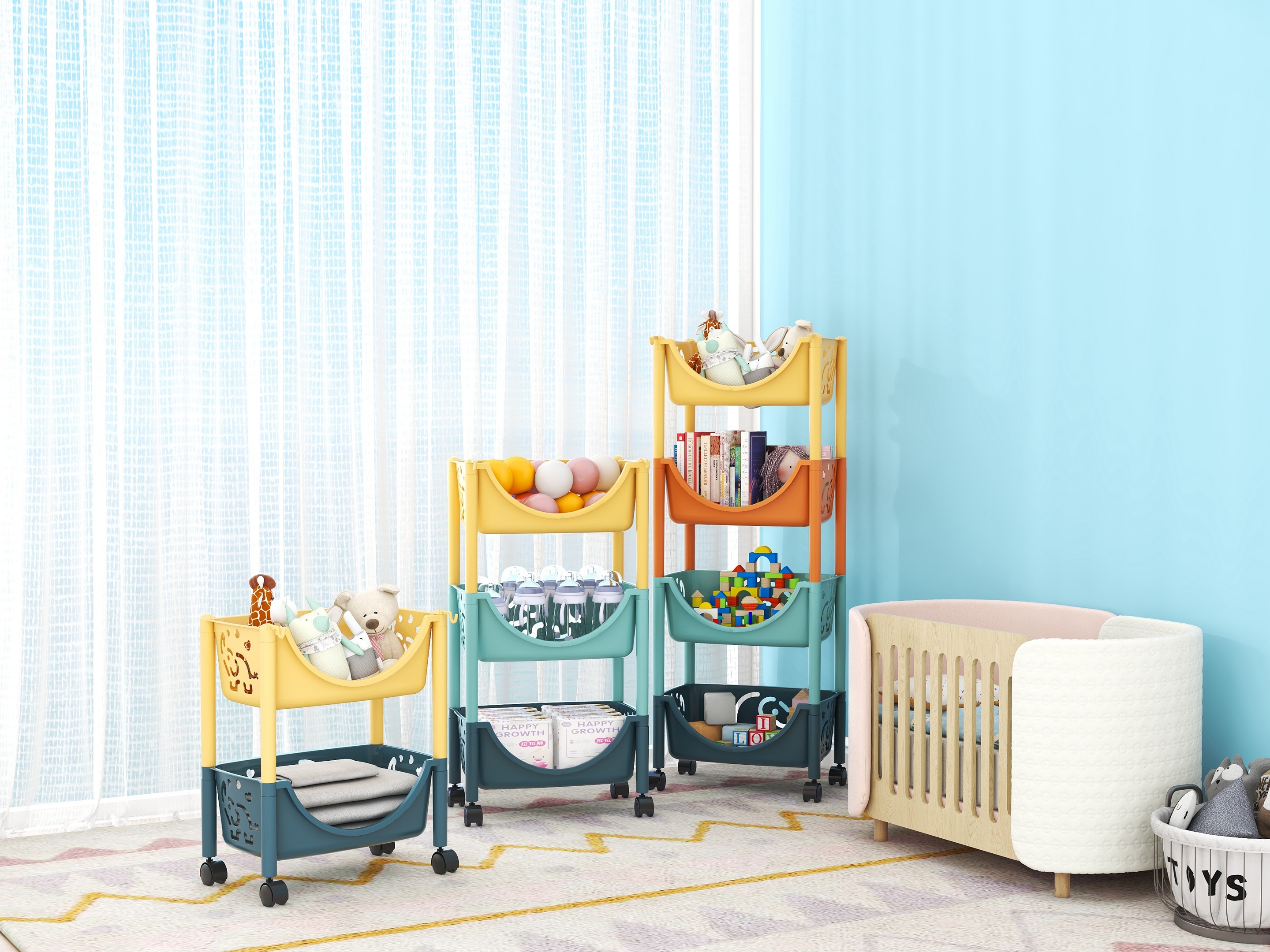 Storage rack，Toys，Storage rack，Layer frame，