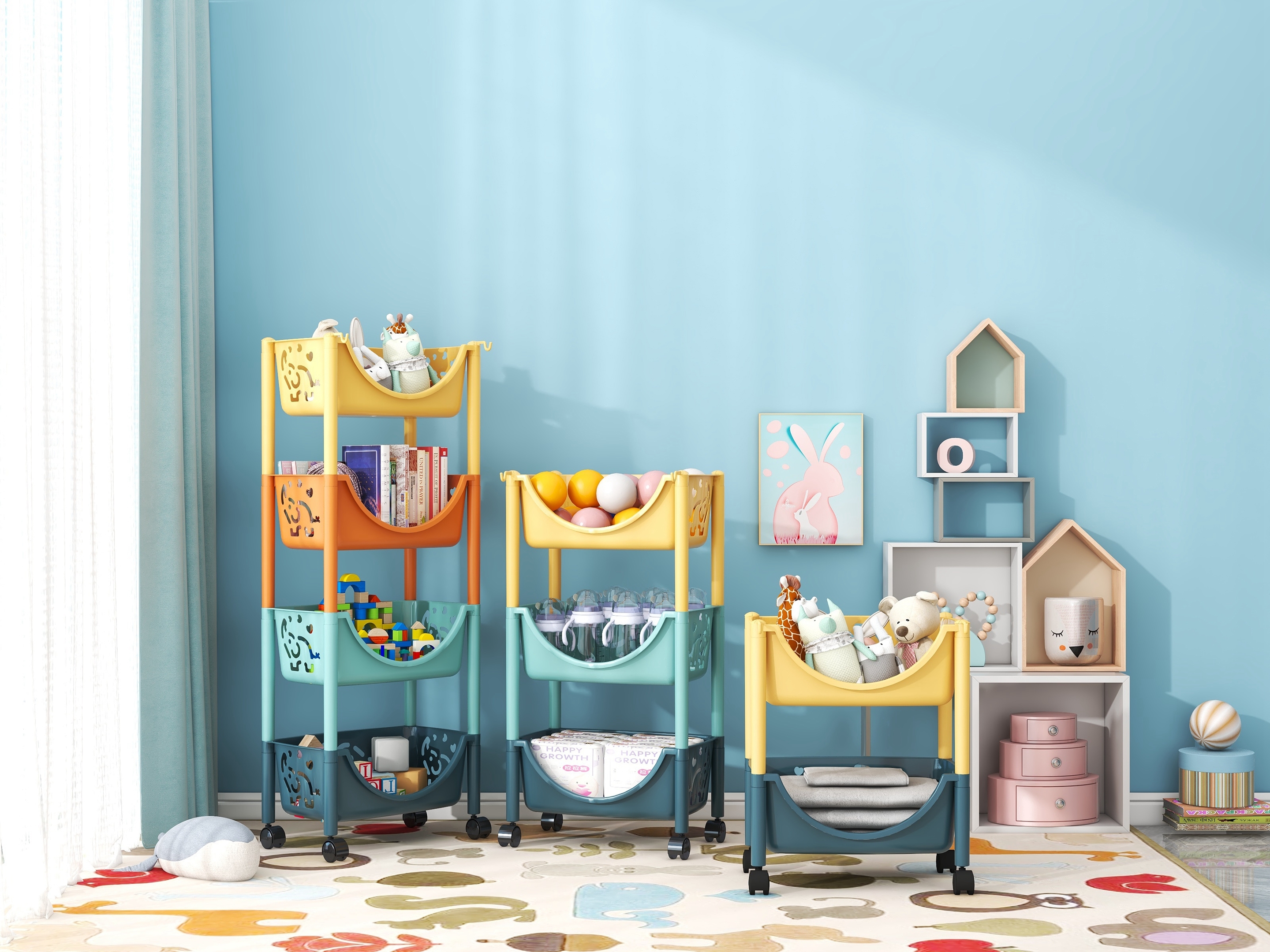 Storage rack，Toys，Storage rack，Layer frame，