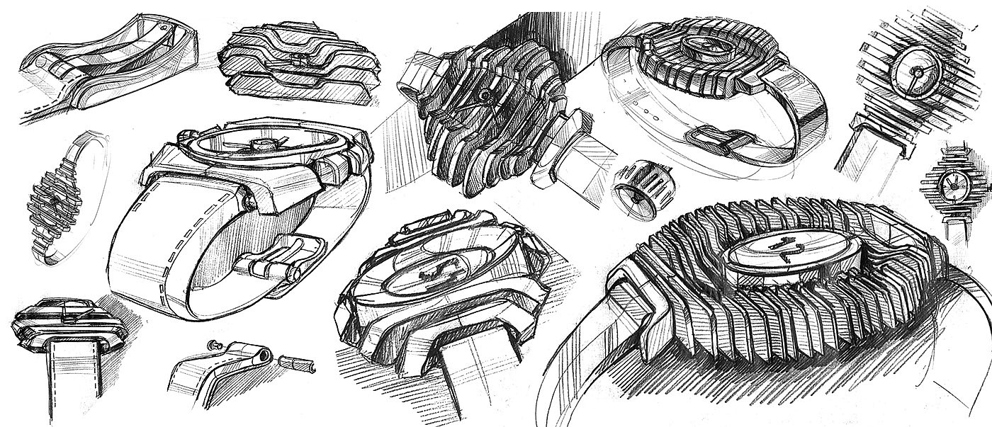 line，Wrist watch，concept，Cool，streamline，