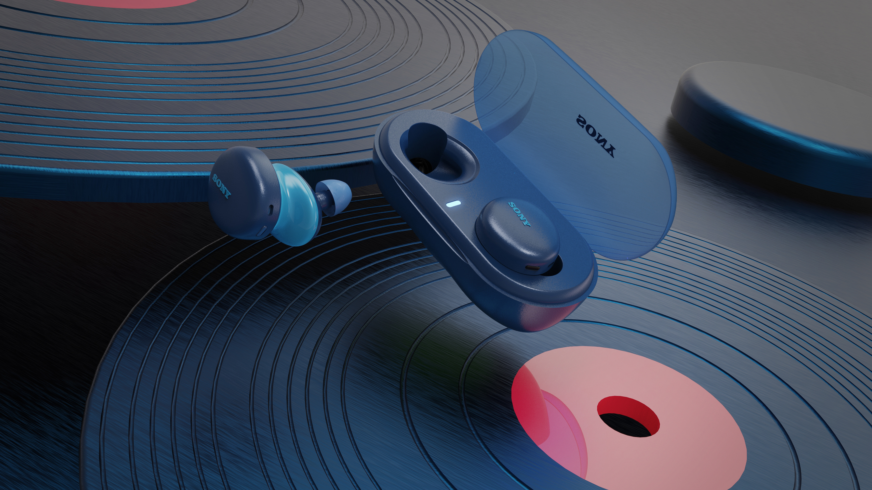 渲染练习sonywfxb700真无线蓝牙耳机