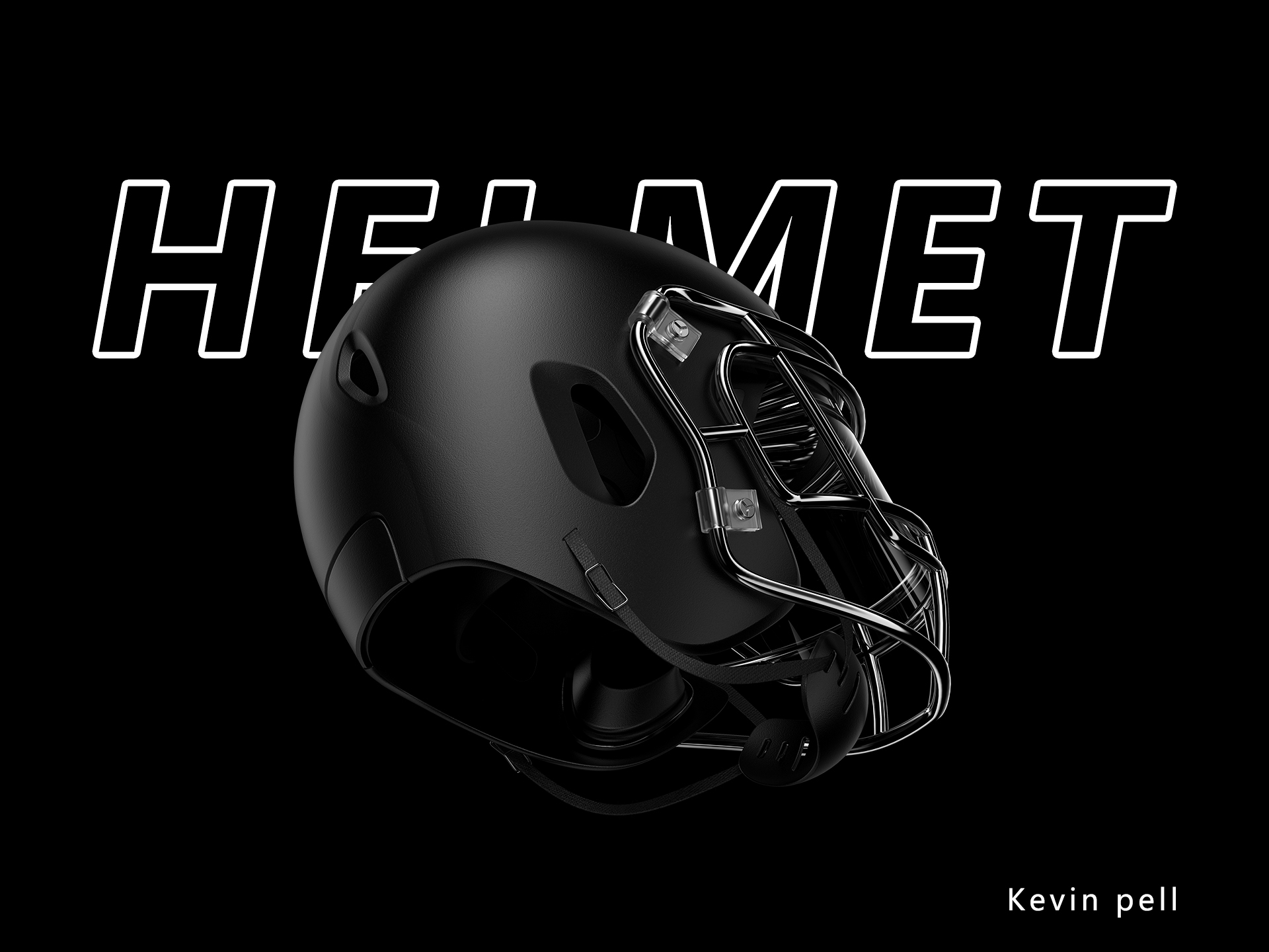 Football helmet，keyshot，E-commerce rendering，3D modeling，c4d，oc，