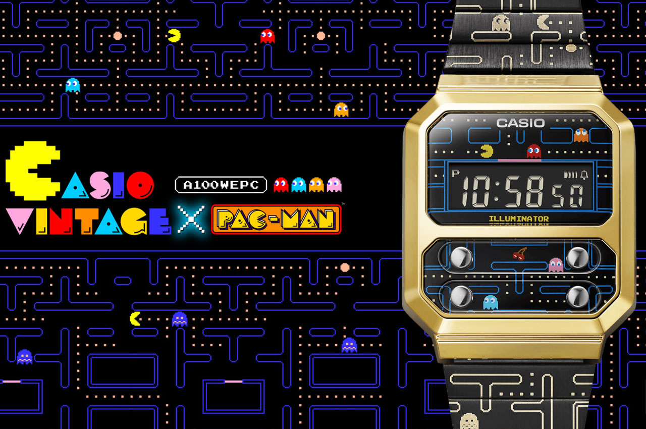 CASIO，Wrist watch，A100WEPC Pac Man ed，game，