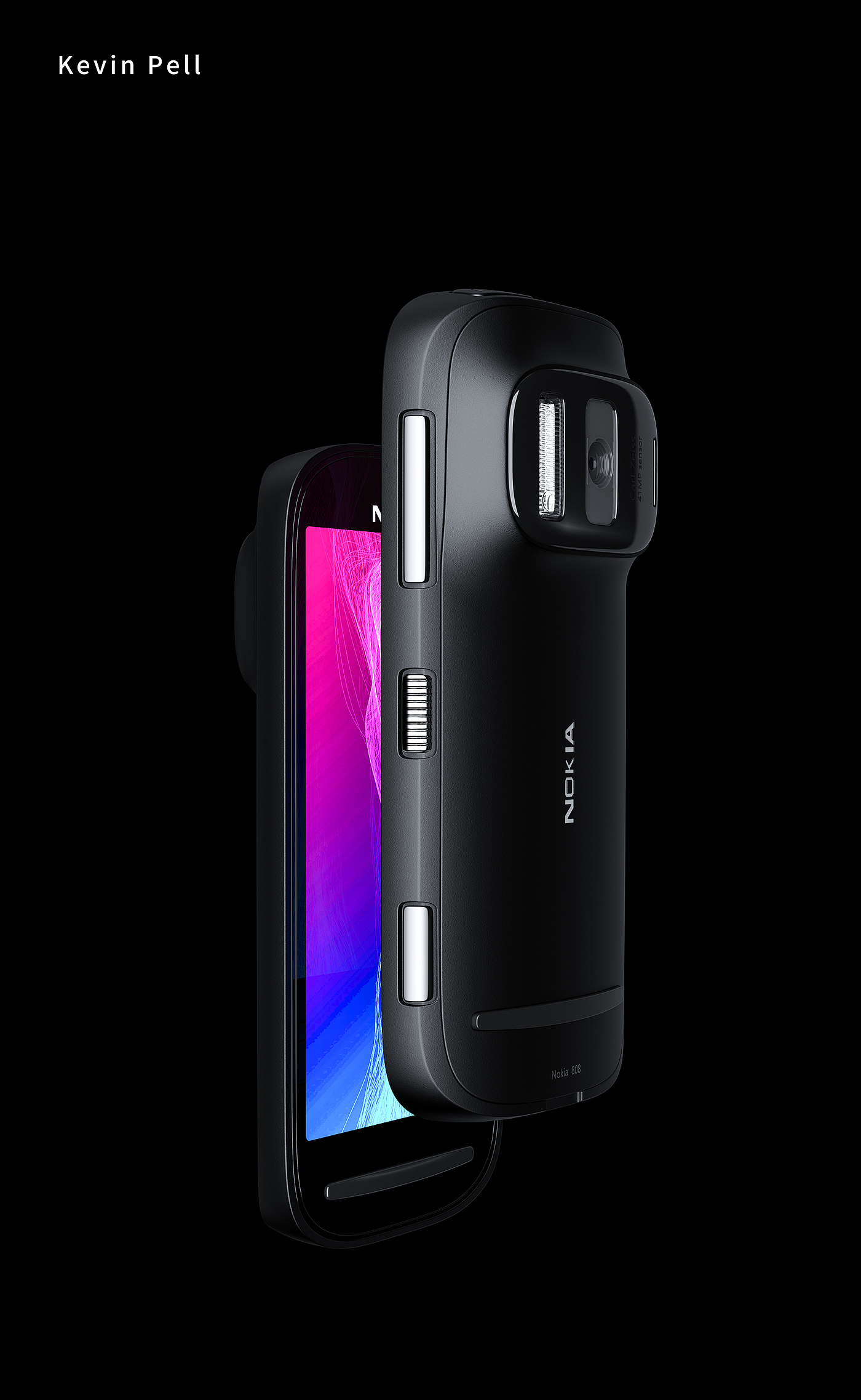 Nokia 808, Nokia Mobile，keyshot，oc，c4d，E-commerce rendering，3D modeling，