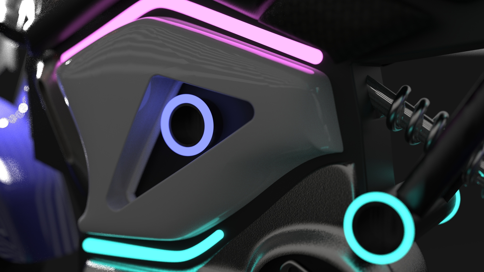 Cyberpunk，motorcycle，