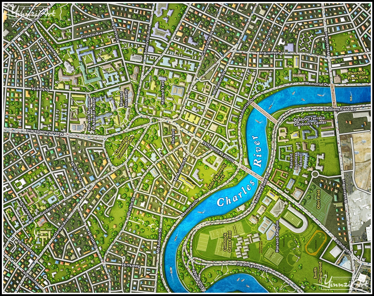 Illustration，Original painting，Game original，Campus illustration，poster，Map，Jigsaw puzzle，