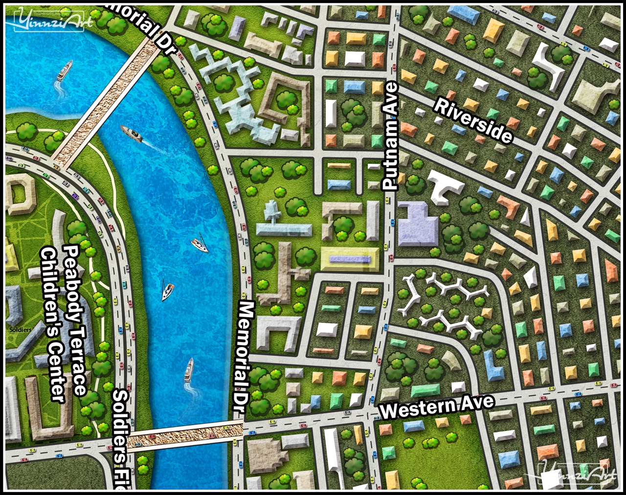 Illustration，Original painting，Game original，Campus illustration，poster，Map，Jigsaw puzzle，