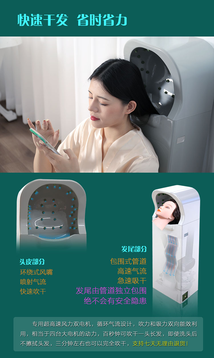 A hundred seconds of laughter，Dry hair artifact，