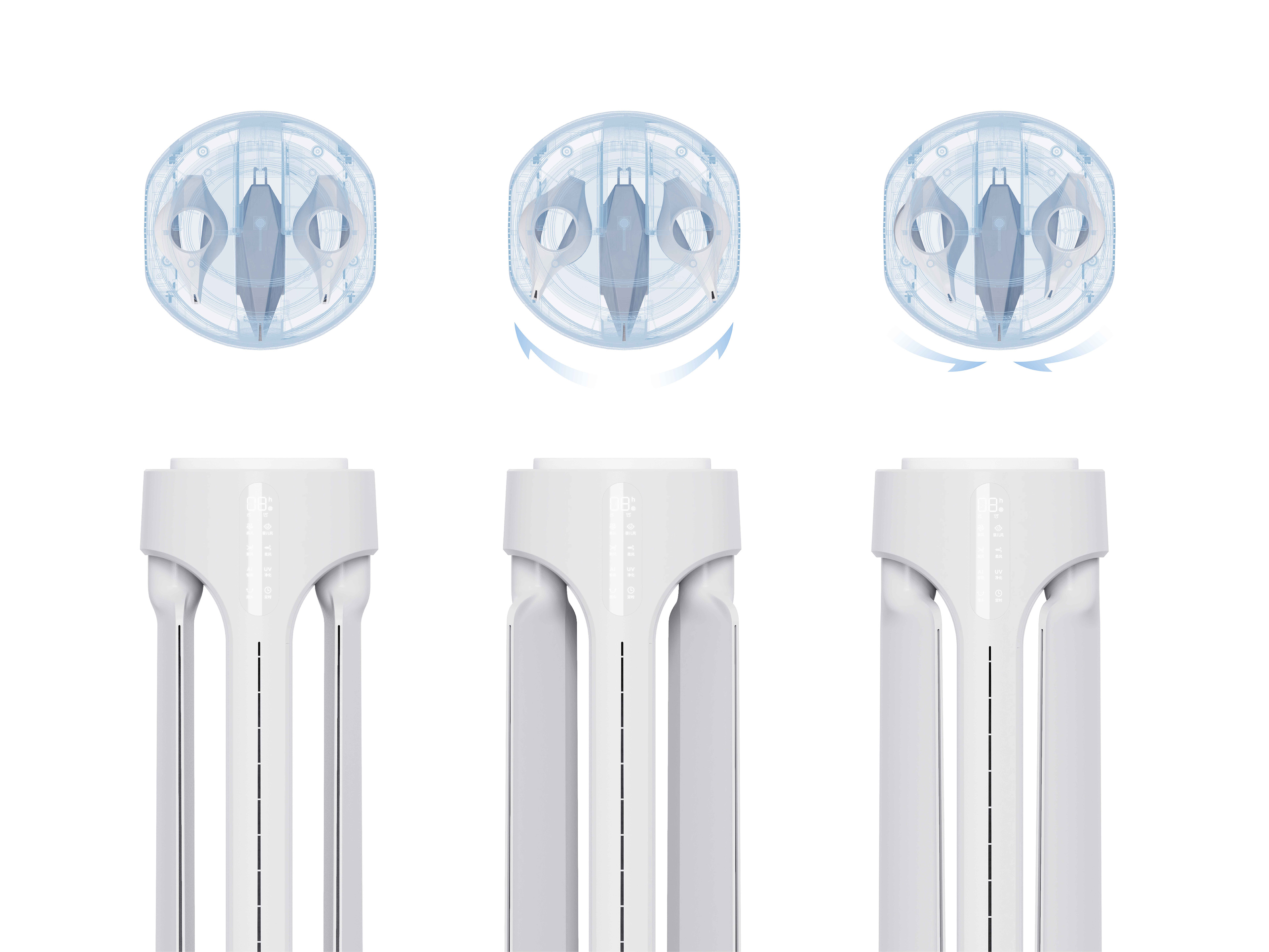 Circulation fan，Tower fan，air conditioner，rotate，Nanfeng industrial design，Electric fan，