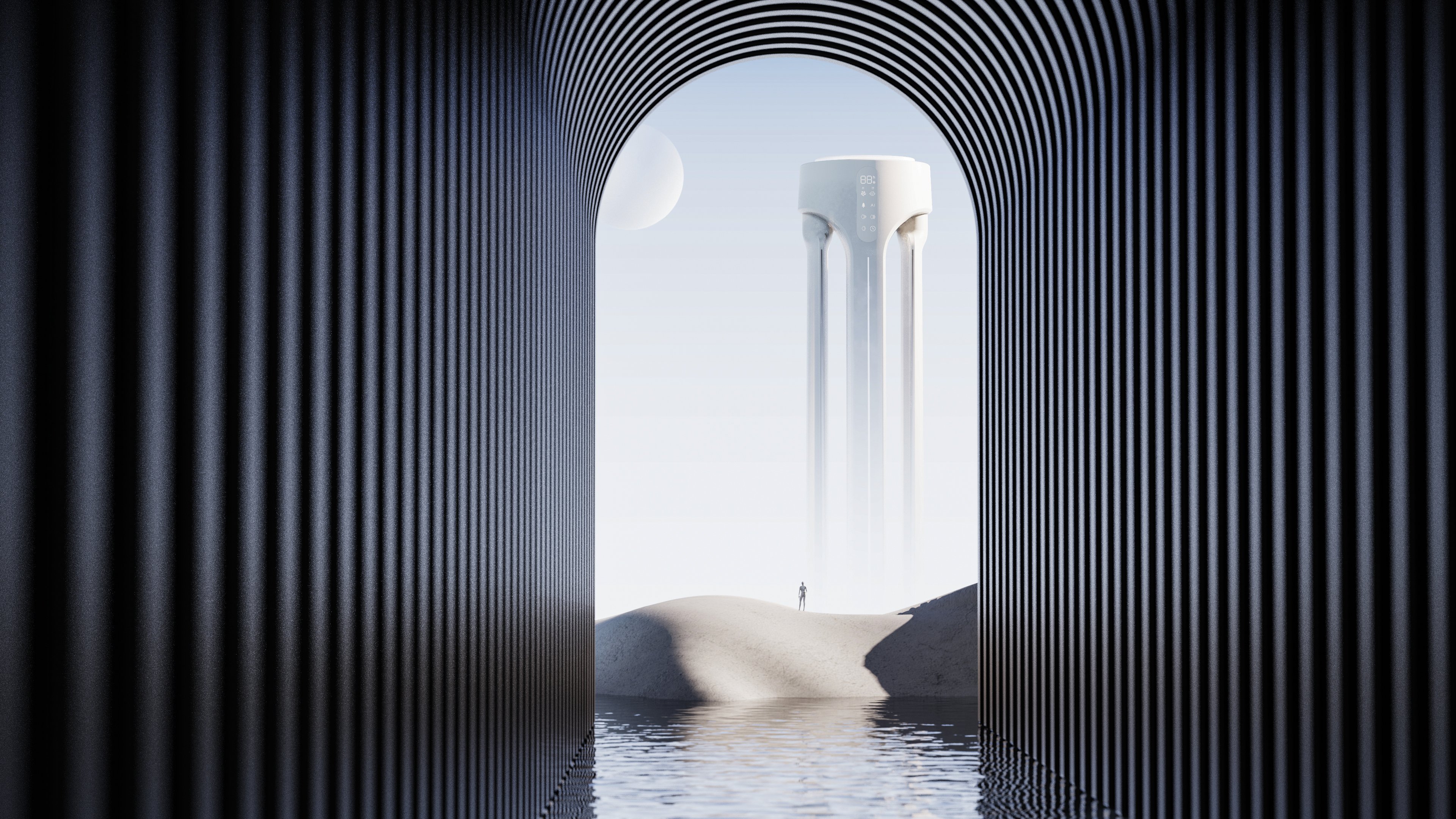 Circulation fan，Tower fan，air conditioner，rotate，Nanfeng industrial design，Electric fan，