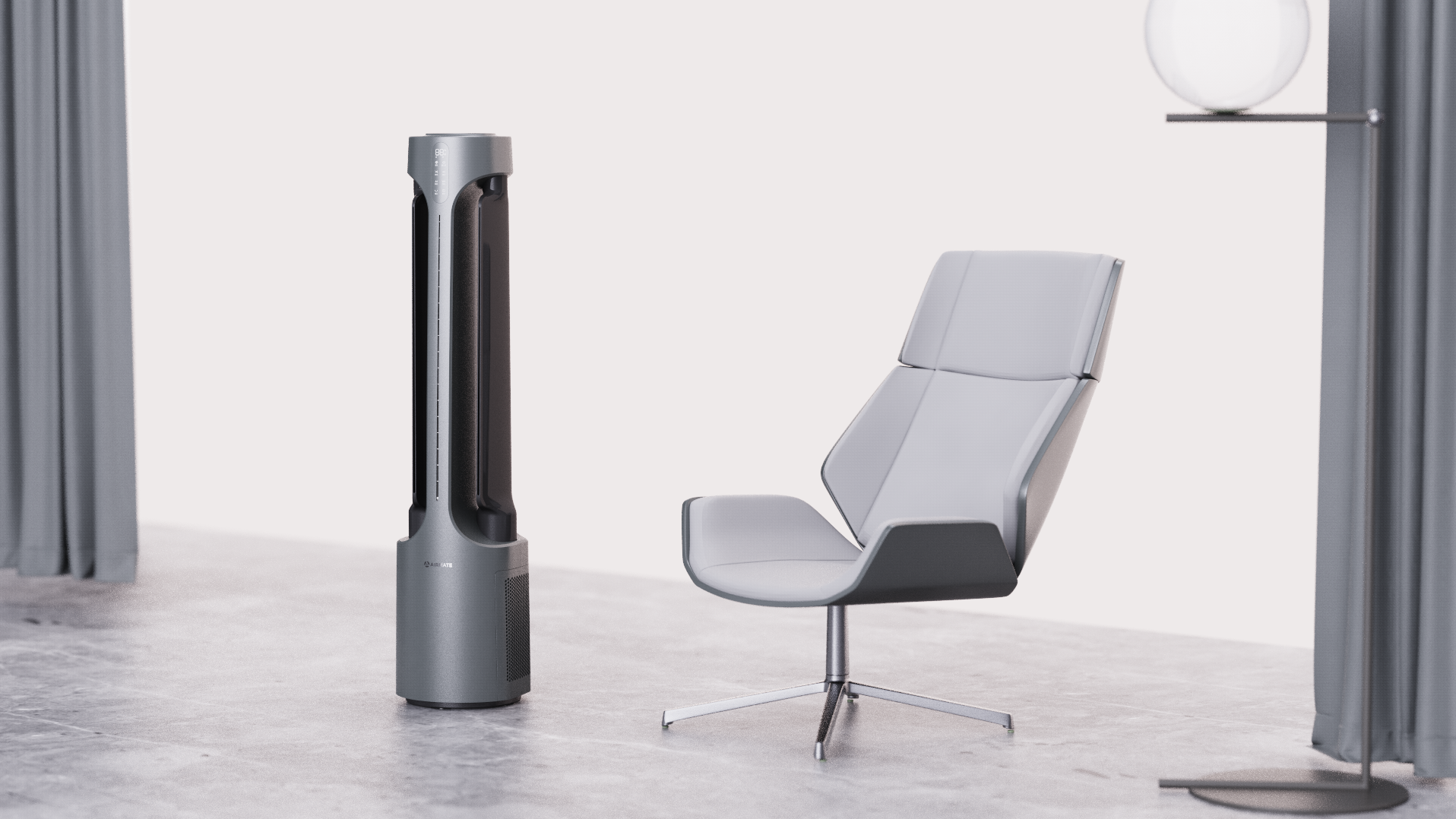 Circulation fan，Tower fan，air conditioner，rotate，Nanfeng industrial design，Electric fan，